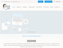 Tablet Screenshot of ozone.co.za